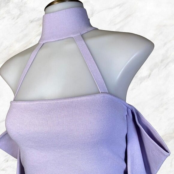 Michael Costello x REVOLVE Araceli Knit Bodysuit - Light Lavender - Picture 7 of 12